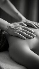 Woman Relaxing With Back Massage at Spa