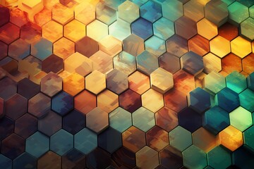 abstract colorful hexagonal background