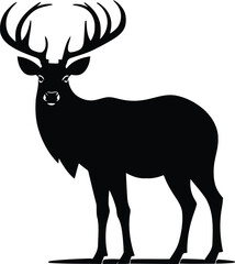 Deer Silhouette Vector Art illustrator Design