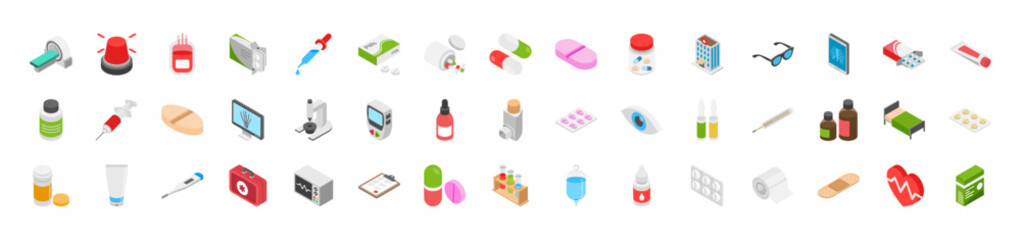 Medicine and Medical icons vector illustration