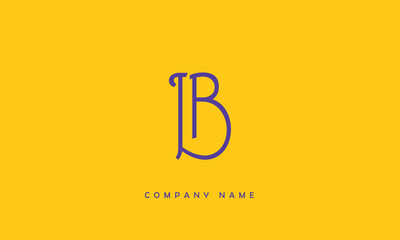 JB, BJ, J, B Abstract Letters Logo Monogram