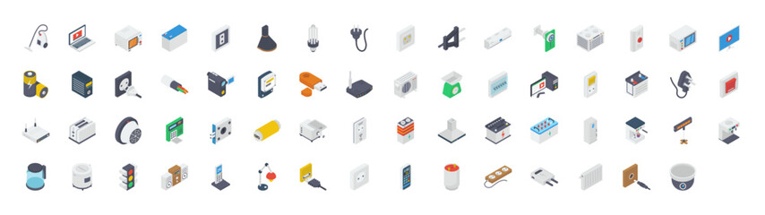 Electronics And Appliances icons vector illustration