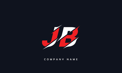 JB, BJ, J, B Abstract Letters Logo Monogram