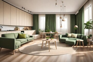 Fototapeta premium living room interior