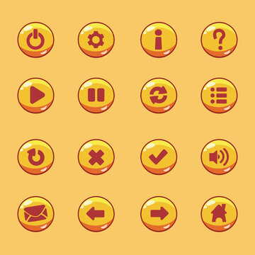 Game Buttons Set: a collection of game buttons with optimal design and functionality to enhance the gaming experience