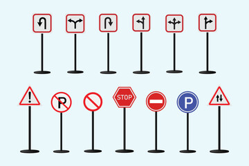 Traffic road signs icon vector vector illustration  © Rassel