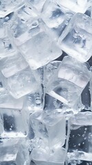 ice cubes on a dark background, macro photo with shallow depth of field