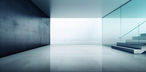 Abstract modern architecture background, empty open space interior, mock background