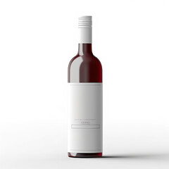 Bordolese bottle white wine design template white background
