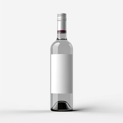 Bordolese bottle white wine design template white background
