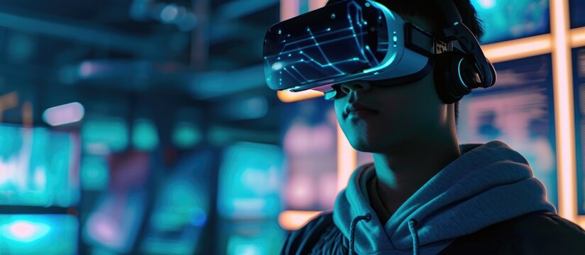 A young hacker is using virtual reality to breach computer security and steal government data, filming it on a mobile device.