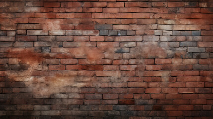 Old brick wall background, dusty colors grunge texture or pattern for design. Generative ai