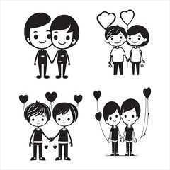 happy Valentines Day boy and girl