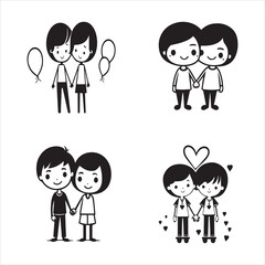 happy Valentines Day boy and girl