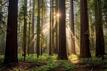 Fototapeta premium Photograph of Jungle in Sunset