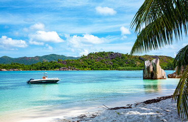 Anse Papaje, Island Curieuse, Indian Ocean, Republic of Seychelles, Africa.