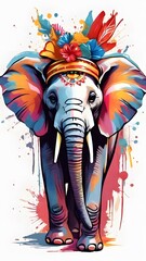 elephant in the sunset, ai generated