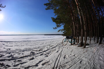 Gravel cycling in winter, pustynia błędowska © Ruchacz