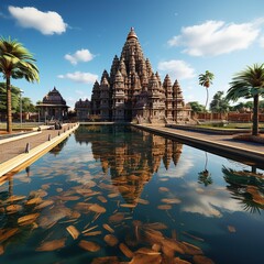 Obraz premium A Beautiful Wallpaper of Hindu Temple