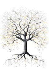 High-resolution Image of a Deep Learning DL Decision Tree Model as a Tree Representation