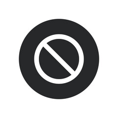 prohibition icon, black, web, flat, vector