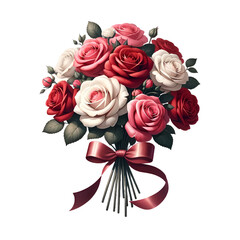 bunch of roses graphic vector - obrazy, fototapety, plakaty