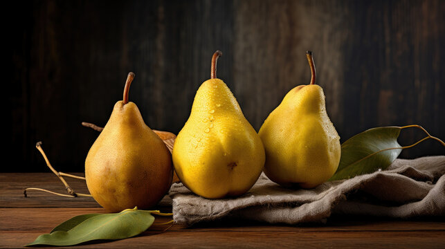 Organic pear fruit from the fruit group
