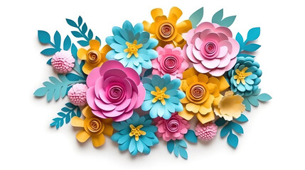 Colorful spring bouquet, Floral arrangement garland,Handmade botanical wall decor - obrazy, fototapety, plakaty