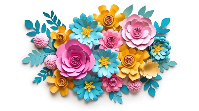Colorful spring bouquet, Floral arrangement garland,Handmade botanical wall decor
