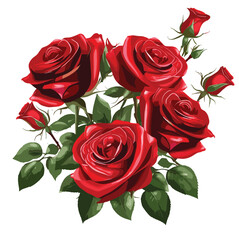 Fototapeta premium bouquet of red roses