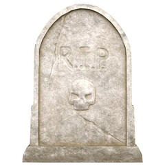 3d render marble ornamented grave stone isolated
