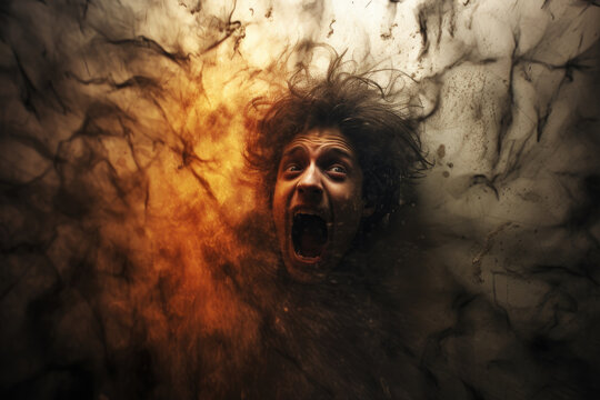 Panic attack surreal background