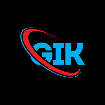 GIK logo. GIK letter. GIK letter logo design. Initials GIK logo linked with circle and uppercase monogram logo. GIK typography for technology, business and real estate brand.