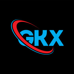 GKX logo. GKX letter. GKX letter logo design. Initials GKX logo linked with circle and uppercase monogram logo. GKX typography for technology, business and real estate brand.