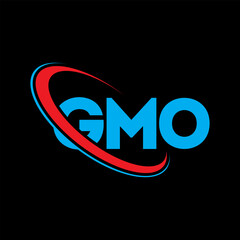 GMO logo. GMO letter. GMO letter logo design. Initials GMO logo linked with circle and uppercase monogram logo. GMO typography for technology, business and real estate brand.