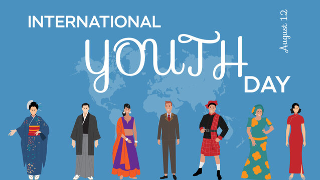 Vector Illustration for Global Youth Day