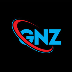 Fototapeta na wymiar GNZ logo. GNZ letter. GNZ letter logo design. Initials GNZ logo linked with circle and uppercase monogram logo. GNZ typography for technology, business and real estate brand.