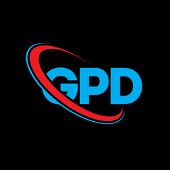 GPD logo. GPD letter. GPD letter logo design. Initials GPD logo linked with circle and uppercase monogram logo. GPD typography for technology, business and real estate brand.
