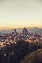 Fototapeta na wymiar Florence at sunset 