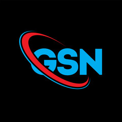 GSN logo. GSN letter. GSN letter logo design. Initials GSN logo linked with circle and uppercase monogram logo. GSN typography for technology, business and real estate brand.