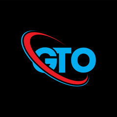 GTO logo. GTO letter. GTO letter logo design. Initials GTO logo linked with circle and uppercase monogram logo. GTO typography for technology, business and real estate brand.