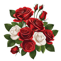 bouquet of red roses