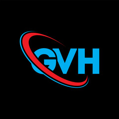 GVH logo. GVH letter. GVH letter logo design. Initials GVH logo linked with circle and uppercase monogram logo. GVH typography for technology, business and real estate brand.