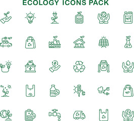 Ecology icons set. Nature icon. Eco green icons. Vector