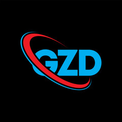 GZD logo. GZD letter. GZD letter logo design. Initials GZD logo linked with circle and uppercase monogram logo. GZD typography for technology, business and real estate brand.