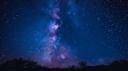 Fototapeta premium Starry Night Sky with a View of the Milky Way Galaxy