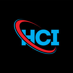 HCI logo. HCI letter. HCI letter logo design. Intitials HCI logo linked with circle and uppercase monogram logo. HCI typography for technology, business and real estate brand.