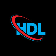 HDL logo. HDL letter. HDL letter logo design. Initials HDL logo linked with circle and uppercase monogram logo. HDL typography for technology, business and real estate brand.