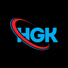 HGK logo. HGK letter. HGK letter logo design. Initials HGK logo linked with circle and uppercase monogram logo. HGK typography for technology, business and real estate brand.
