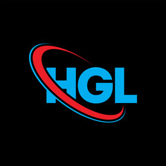 HGL logo. HGL letter. HGL letter logo design. Initials HGL logo linked with circle and uppercase monogram logo. HGL typography for technology, business and real estate brand.